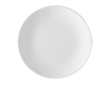 PLATO TRINCHE CUP 21 CM MELAMINA BLANCA MATE