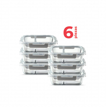 VITTORI Hermético de vidrio Tangle con tapa plástica 850ml – Ideal para conservar alimentos y líquidos