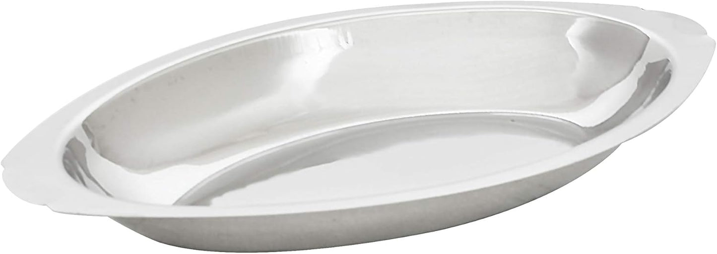 PLATO OVAL PARA GRATINAR, ACERO INOXIDABLE 12 OZ